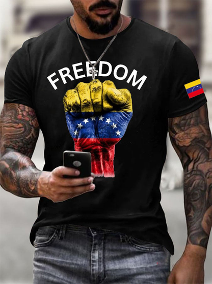 Men's Venezuela Freedom Short-sleeved T-shirt