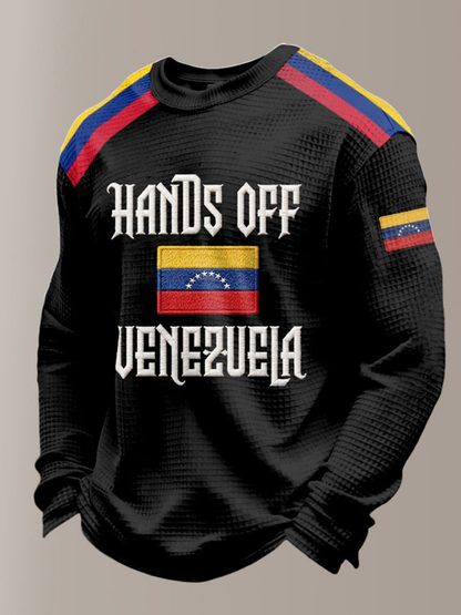 Men's Hands Off Venezuela Waffle Long Sleeve T-Shirt
