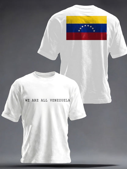Unisex Peace No War We Are All Venezuela Libre Printed T-shirt