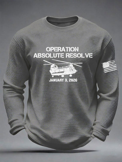 Men's Operation Absolute Resolve Printed Waffle Long Sleeve T-Shirt