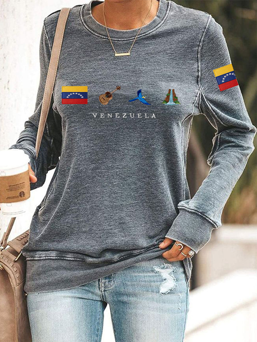 Women's Venezuela Flag Print Sweatshirt