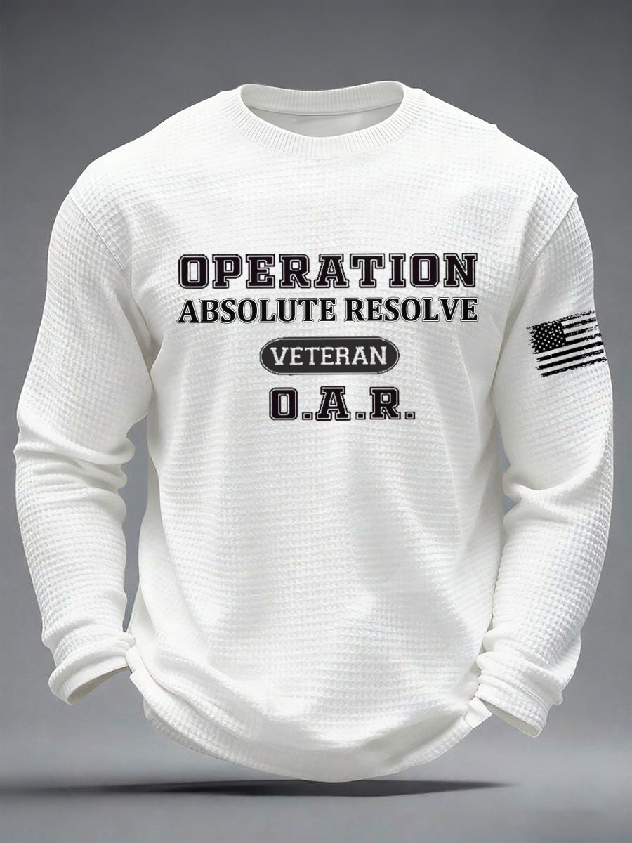 Men's Operation Absolute Resolve Printed Waffle Long Sleeve T-Shirt