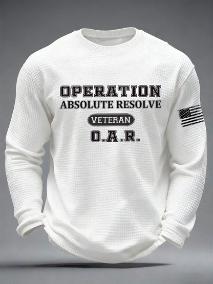 Men's Operation Absolute Resolve Printed Waffle Long Sleeve T-Shirt