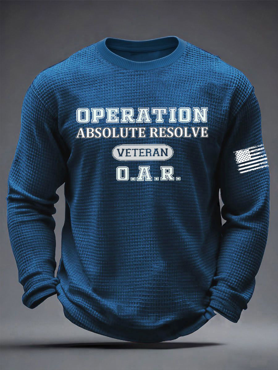 Men's Operation Absolute Resolve Printed Waffle Long Sleeve T-Shirt