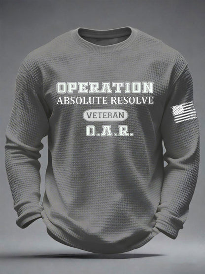 Men's Operation Absolute Resolve Printed Waffle Long Sleeve T-Shirt