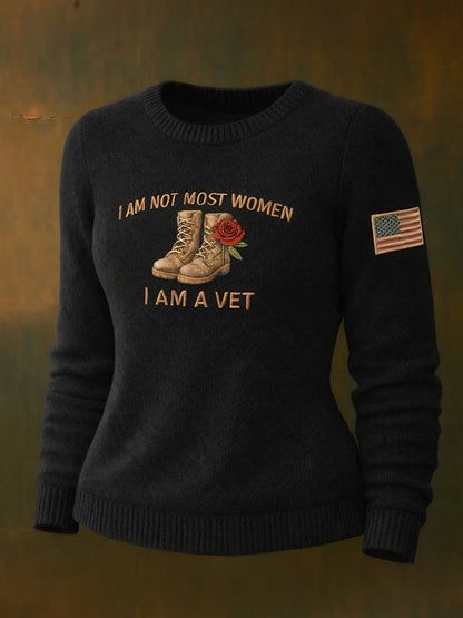 Women's I am not most girls I am a veteran tops