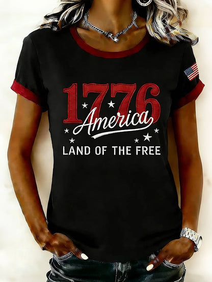 Women's 1776 America Land of the Free T-Shirts
