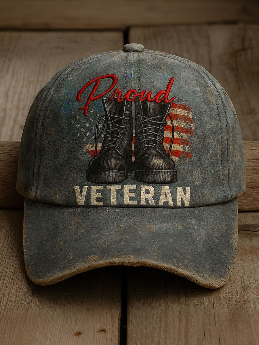 Proud Veteran Unisex Vintage Hats