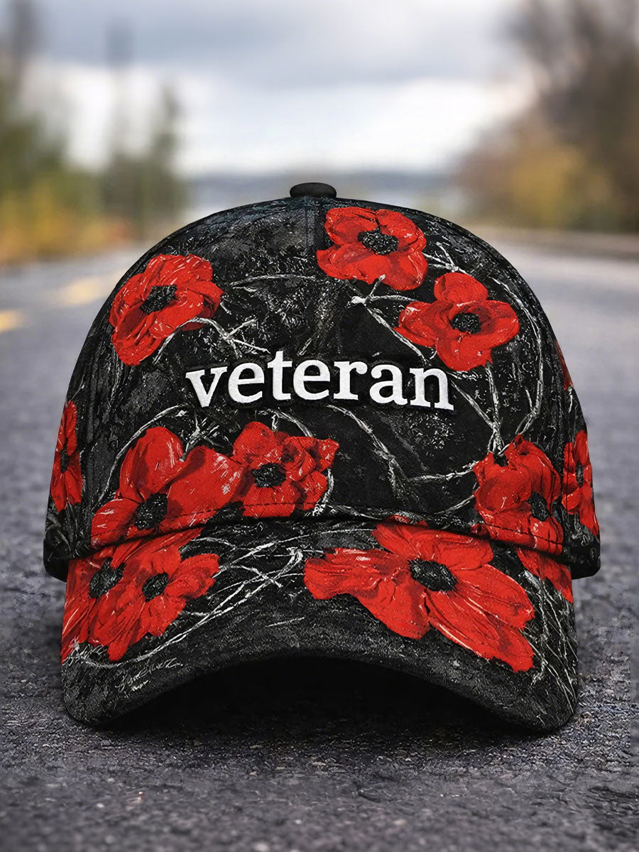 Veteran Floral Unisex Hats