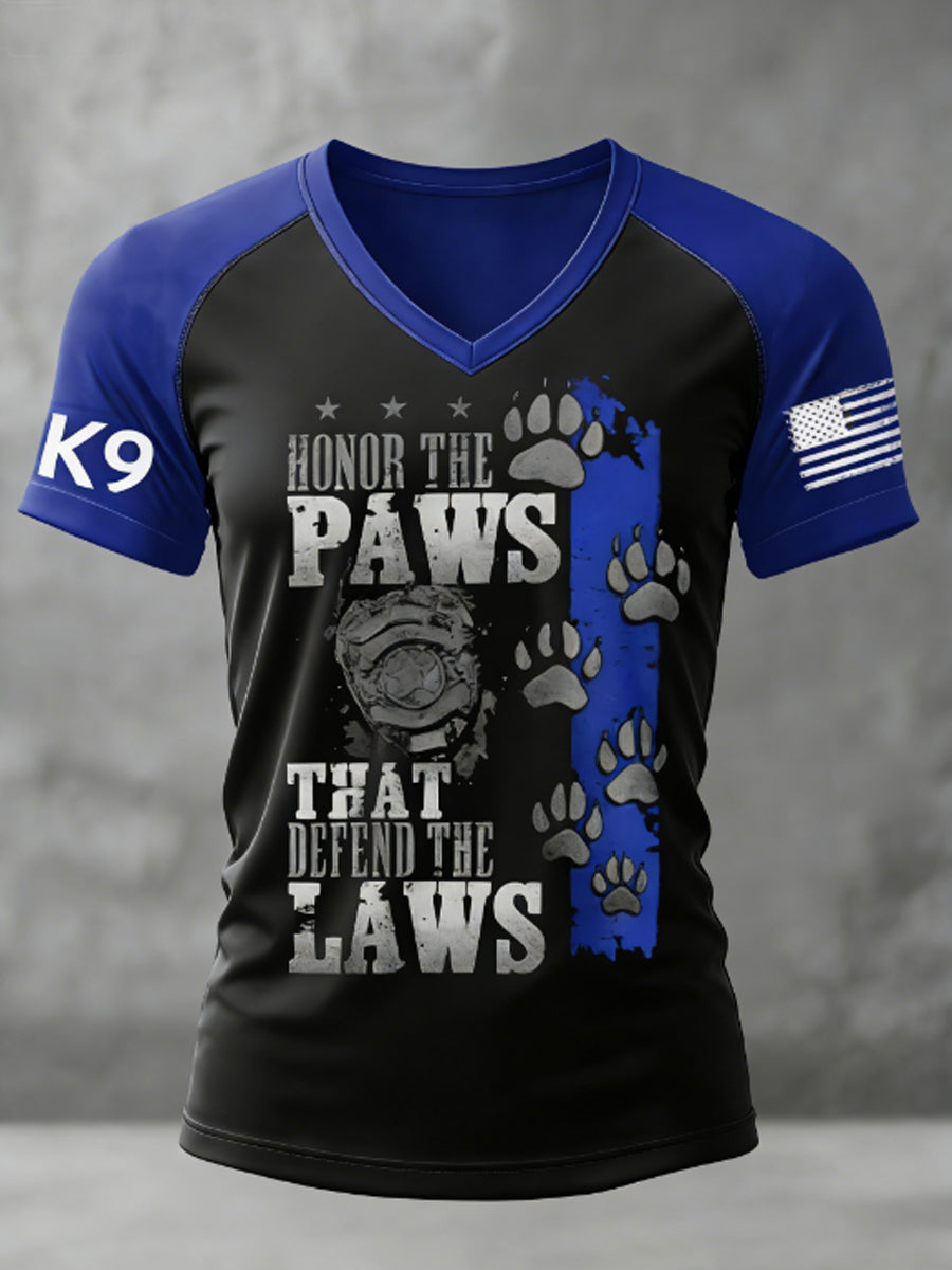 Women's K-9 Veterans Day V-neck T-shirt