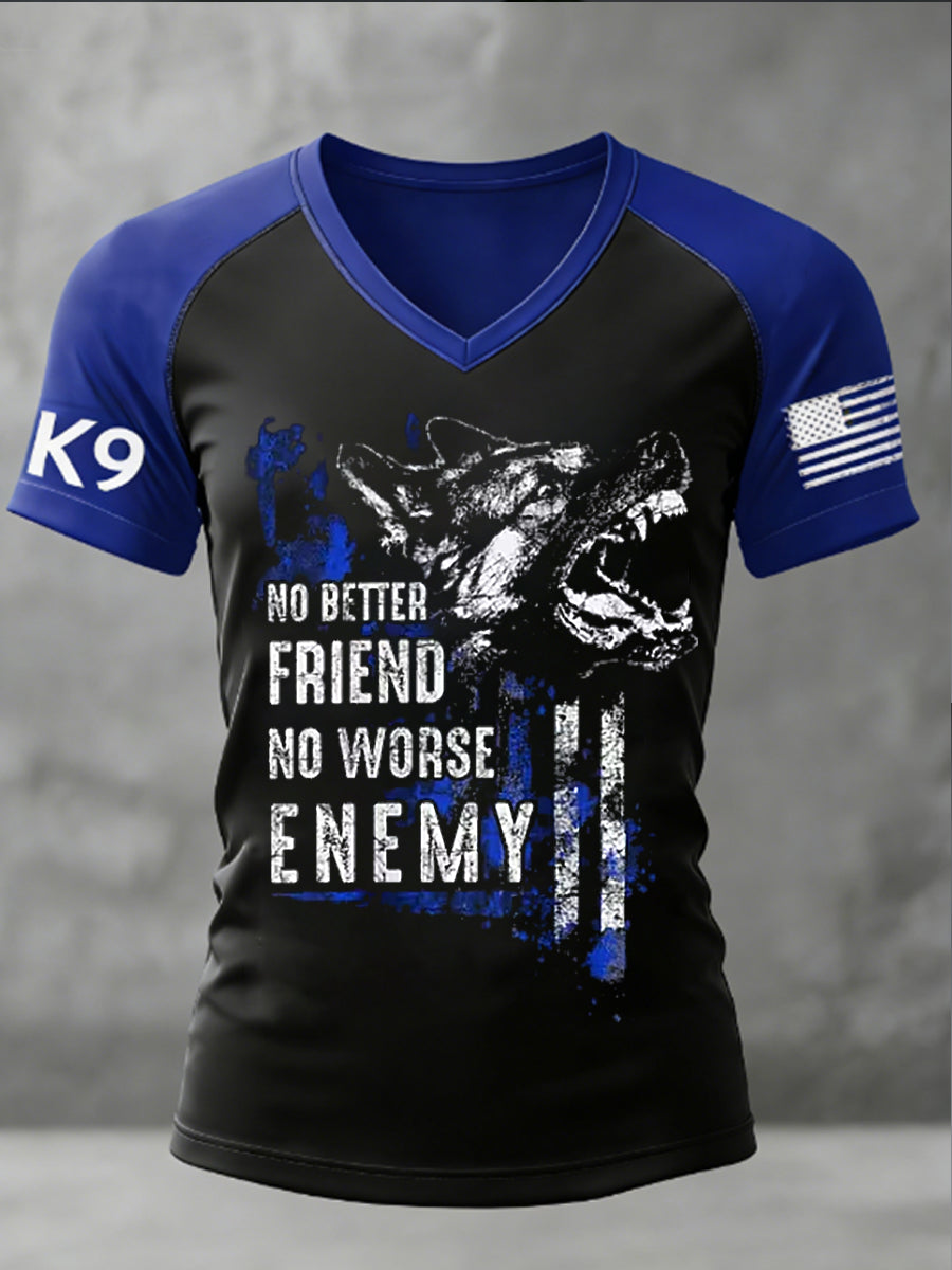 Women's K-9 Veterans Day V-neck T-shirt