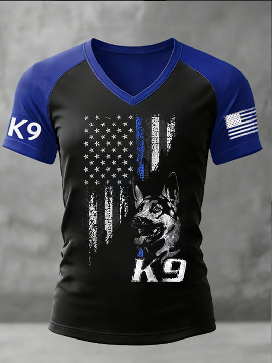 Women's K-9 Veterans Day V-neck T-shirt