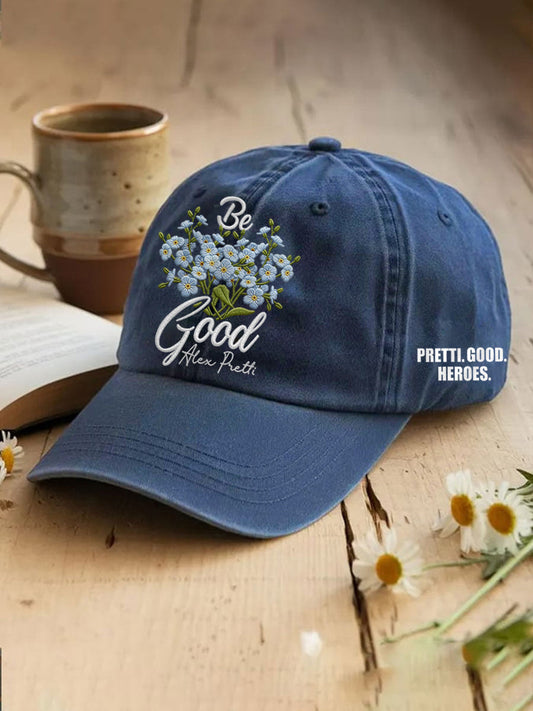 Unisex Be Pretti Good Forget-Me-Not Flower Print Stand With Minnesota Abolish Ice Resist Hat