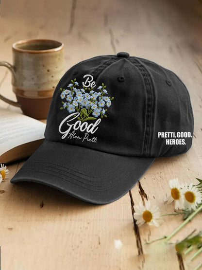 Unisex Be Pretti Good Forget-Me-Not Flower Print Stand With Minnesota Abolish Ice Resist Hat