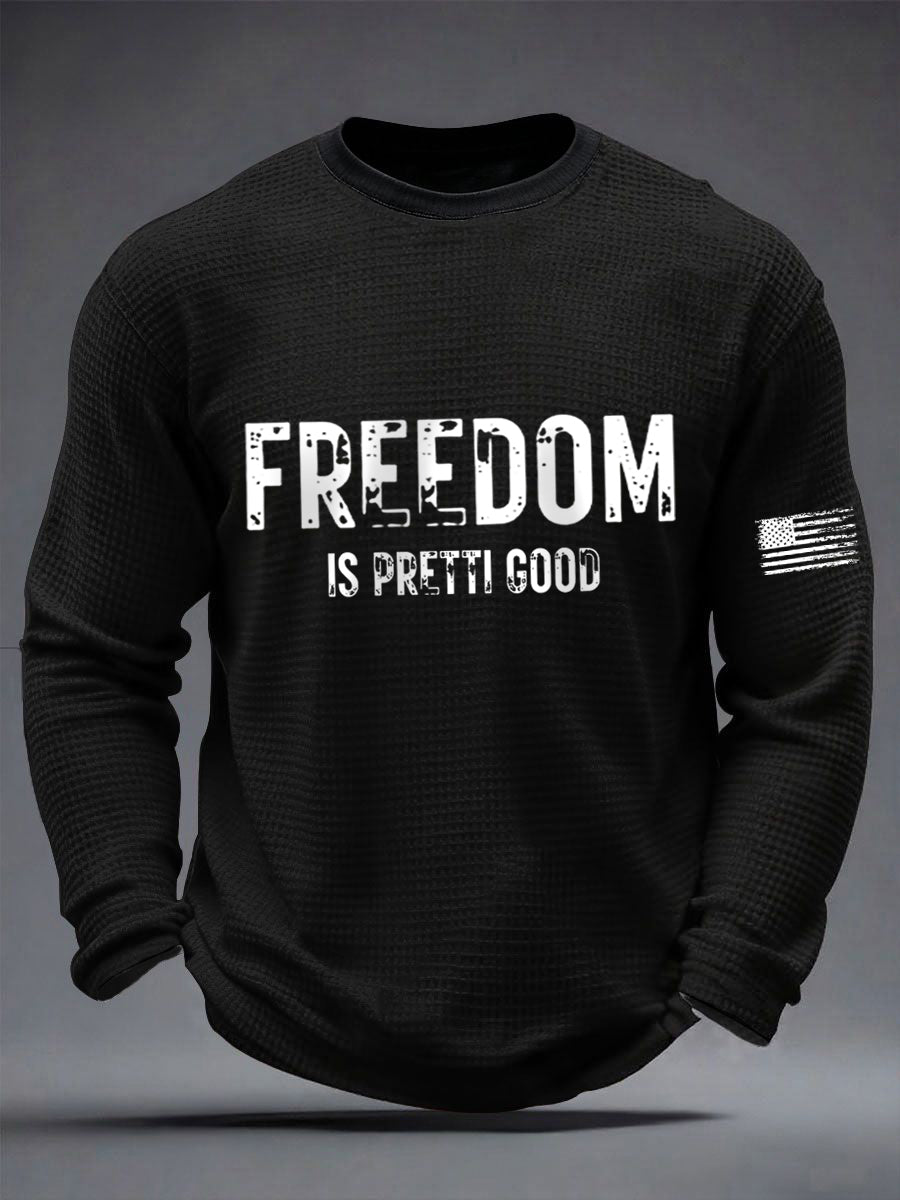 Men's Freedom Is Pretti Good Minneapolis Resist Waffle Shirt