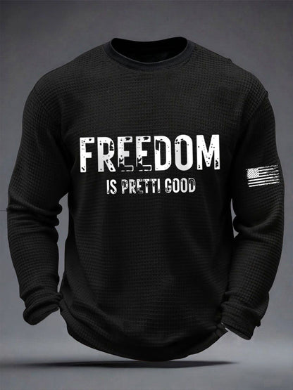Men's Freedom Is Pretti Good Minneapolis Resist Waffle Shirt