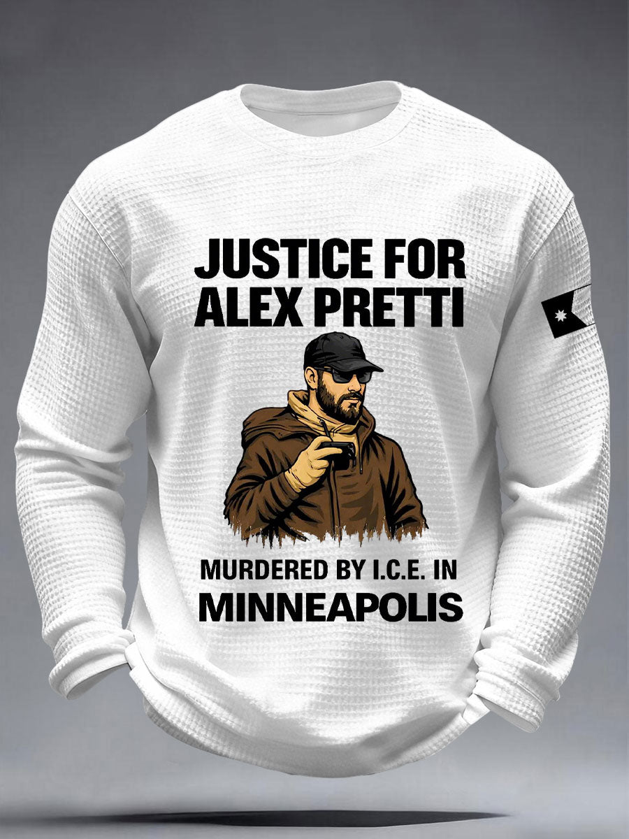 Men's Justice for Alex Pretti Waffle T-Shirts