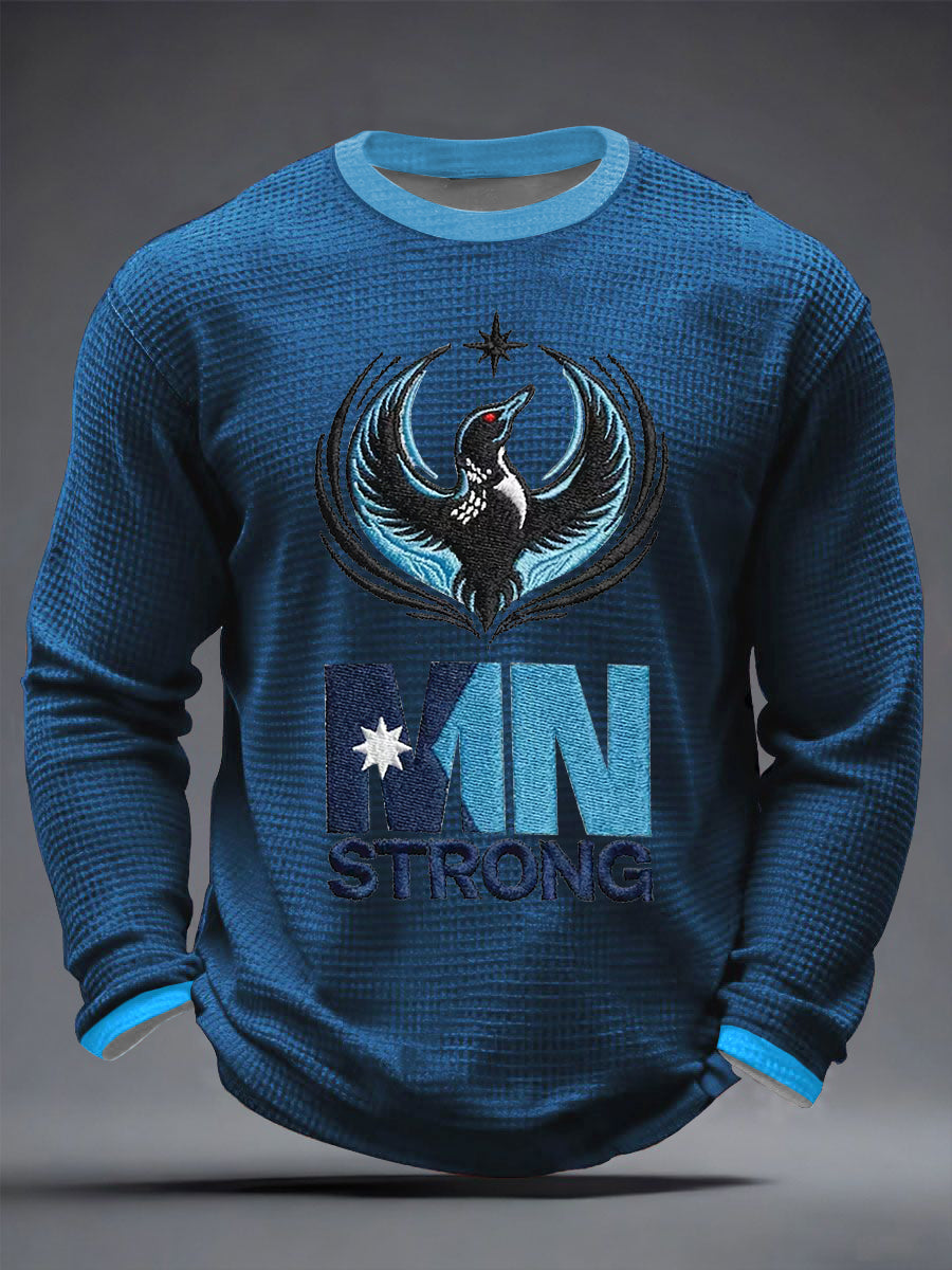 Men's Stand With Minnesota Minnesota Strong Waffle Long Sleeve T-Shirt