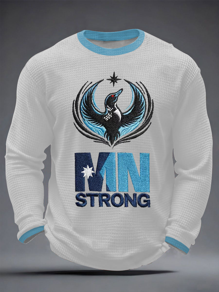 Men's Stand With Minnesota Minnesota Strong Waffle Long Sleeve T-Shirt