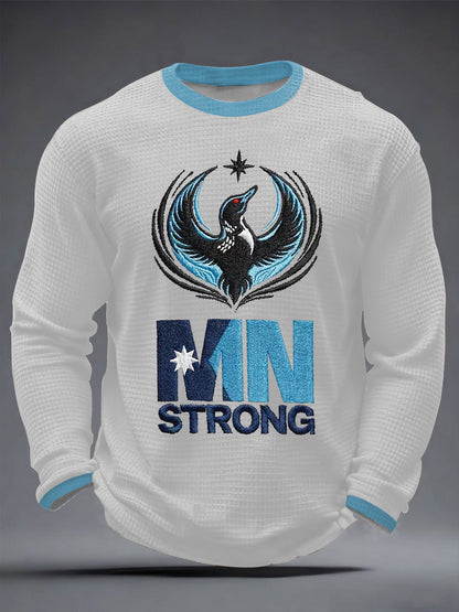 Men's Stand With Minnesota Minnesota Strong Waffle Long Sleeve T-Shirt