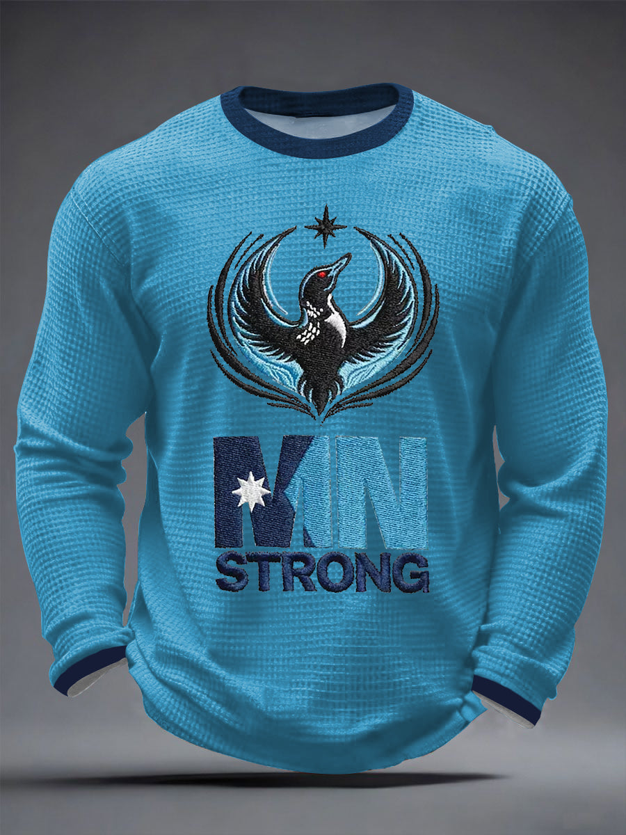 Men's Stand With Minnesota Minnesota Strong Waffle Long Sleeve T-Shirt