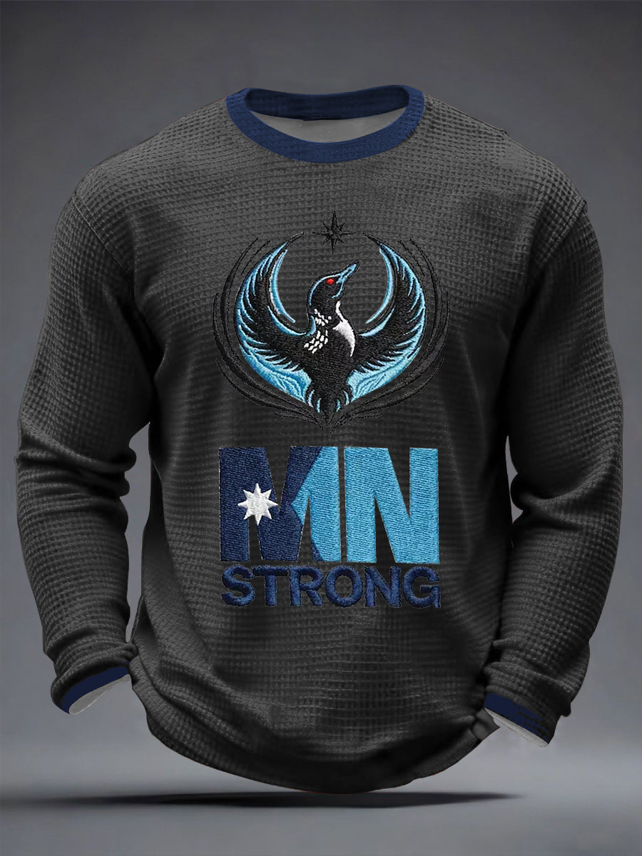 Men's Stand With Minnesota Minnesota Strong Waffle Long Sleeve T-Shirt