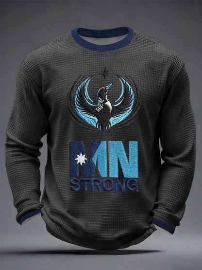 Men's Stand With Minnesota Minnesota Strong Waffle Long Sleeve T-Shirt