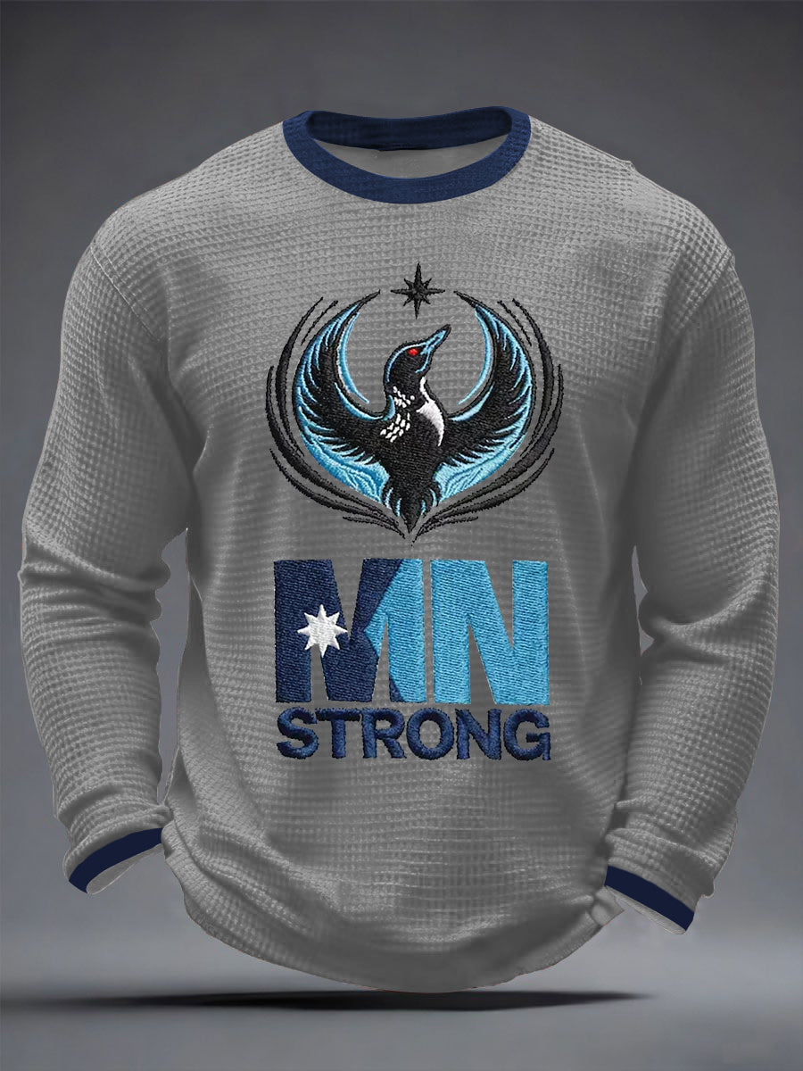 Men's Stand With Minnesota Minnesota Strong Waffle Long Sleeve T-Shirt