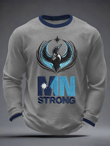 Men's Stand With Minnesota Minnesota Strong Waffle Long Sleeve T-Shirt