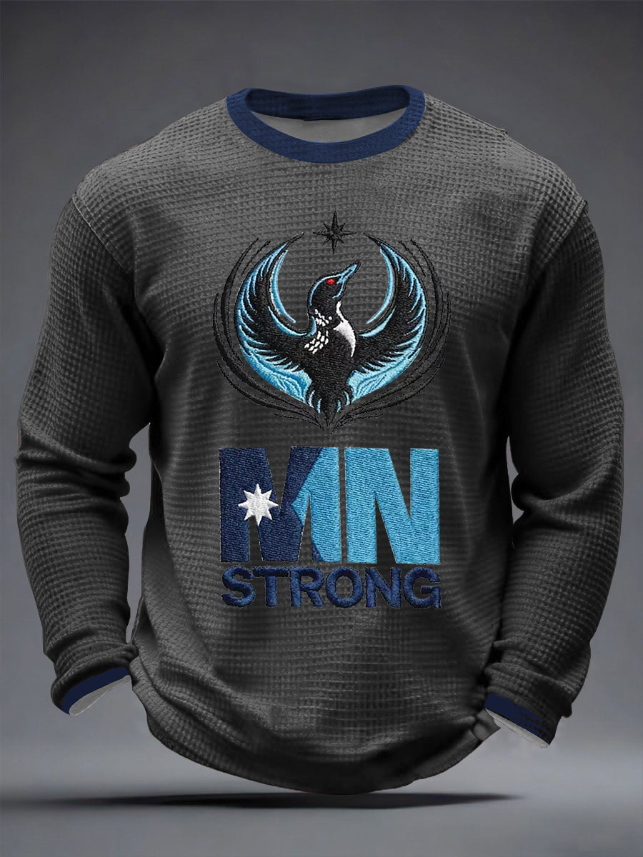 Men's Stand With Minnesota Minnesota Strong Waffle Long Sleeve T-Shirt