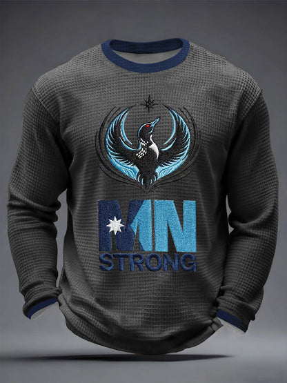 Men's Stand With Minnesota Minnesota Strong Waffle Long Sleeve T-Shirt