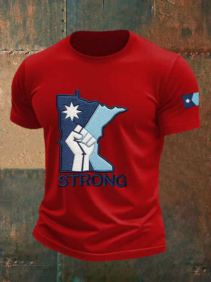 Men's Minnesota Strong Printed Casual T-Shirt