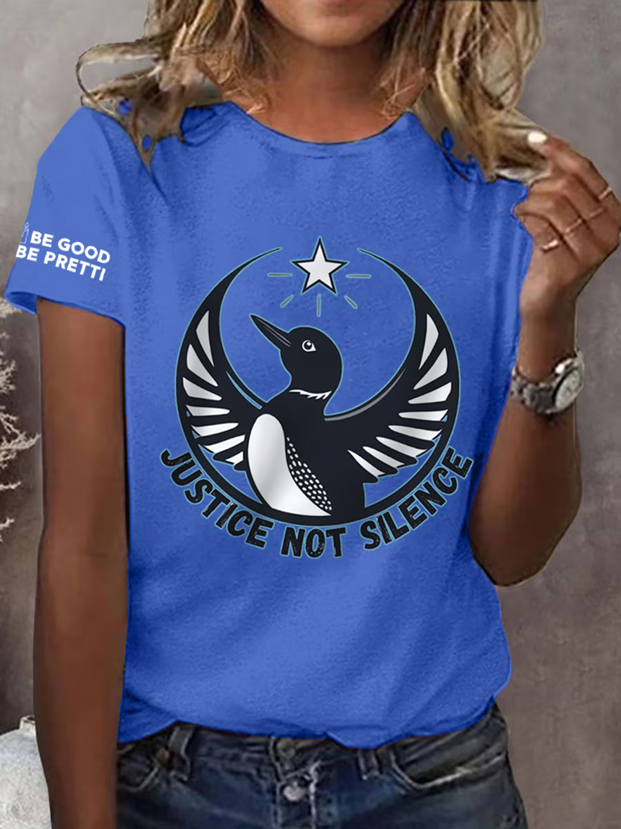 Women's I Justice Not Silence Be Good Be Pretti Anti ICE Tee