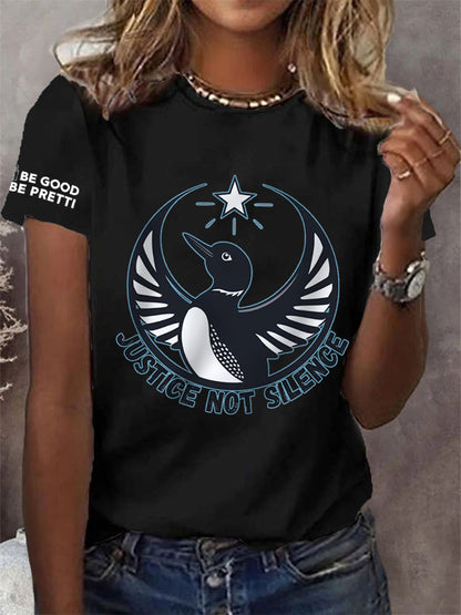 Women's I Justice Not Silence Be Good Be Pretti Anti ICE Tee