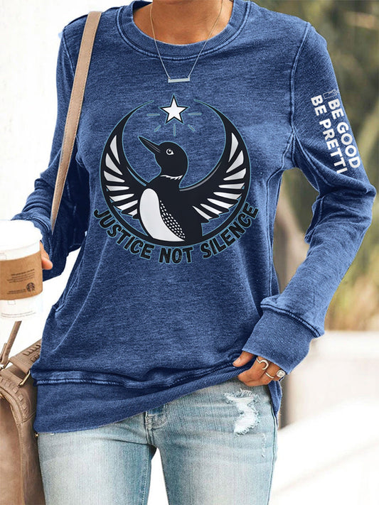 Women's Justice Not Silence Be Good Be Pretti Anti ICE Sweatshirt