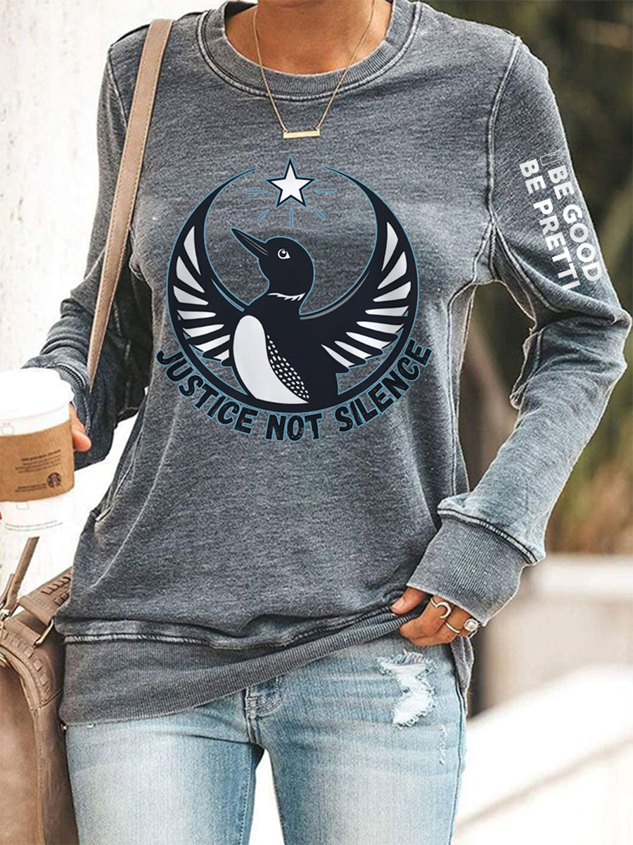 Women's Justice Not Silence Be Good Be Pretti Anti ICE Sweatshirt