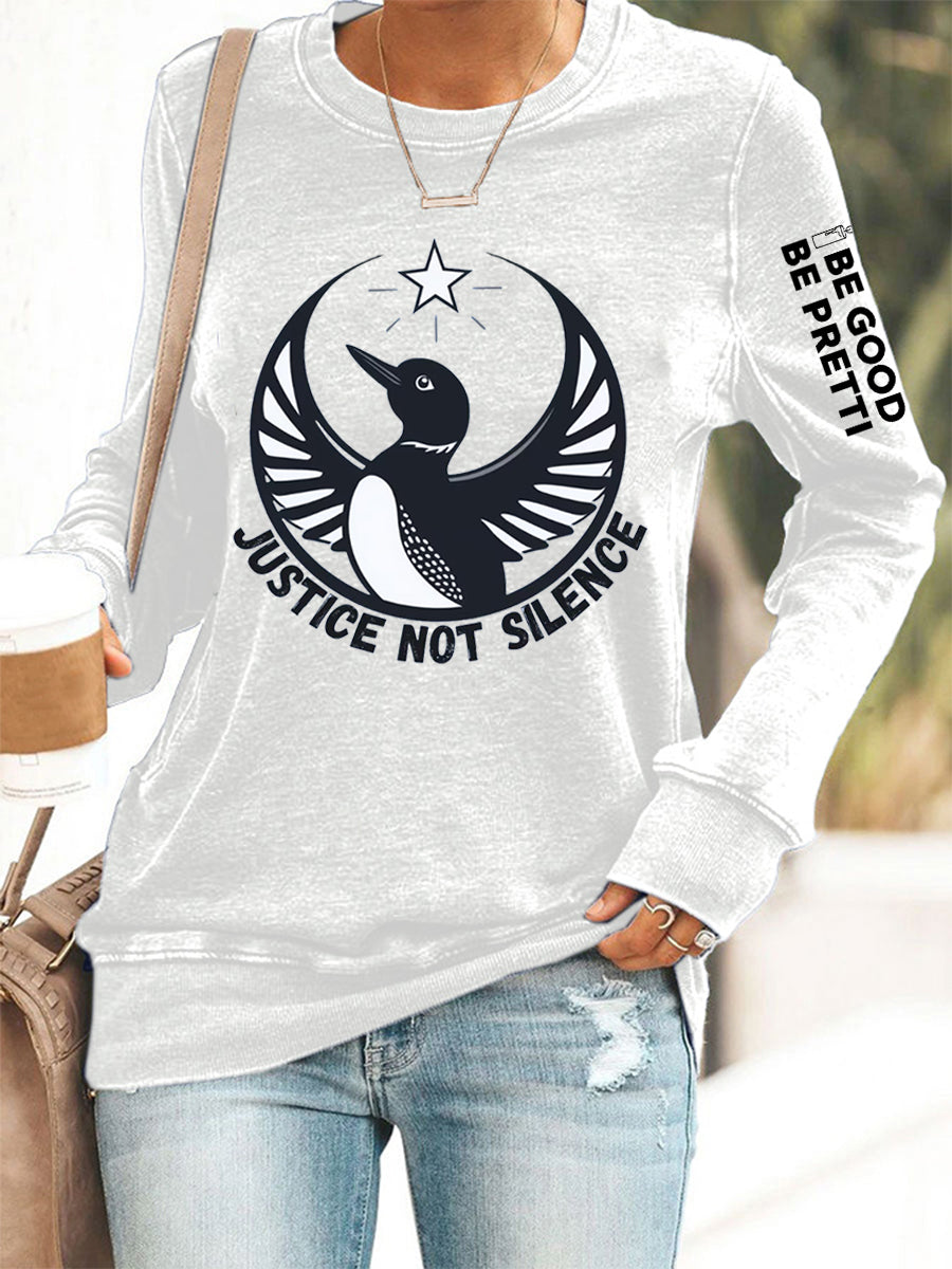 Women's Justice Not Silence Be Good Be Pretti Anti ICE Sweatshirt