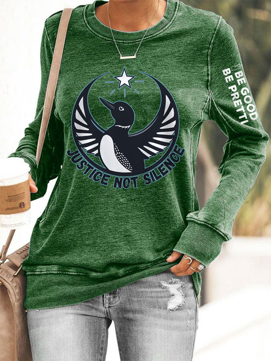 Women's Justice Not Silence Be Good Be Pretti Anti ICE Sweatshirt