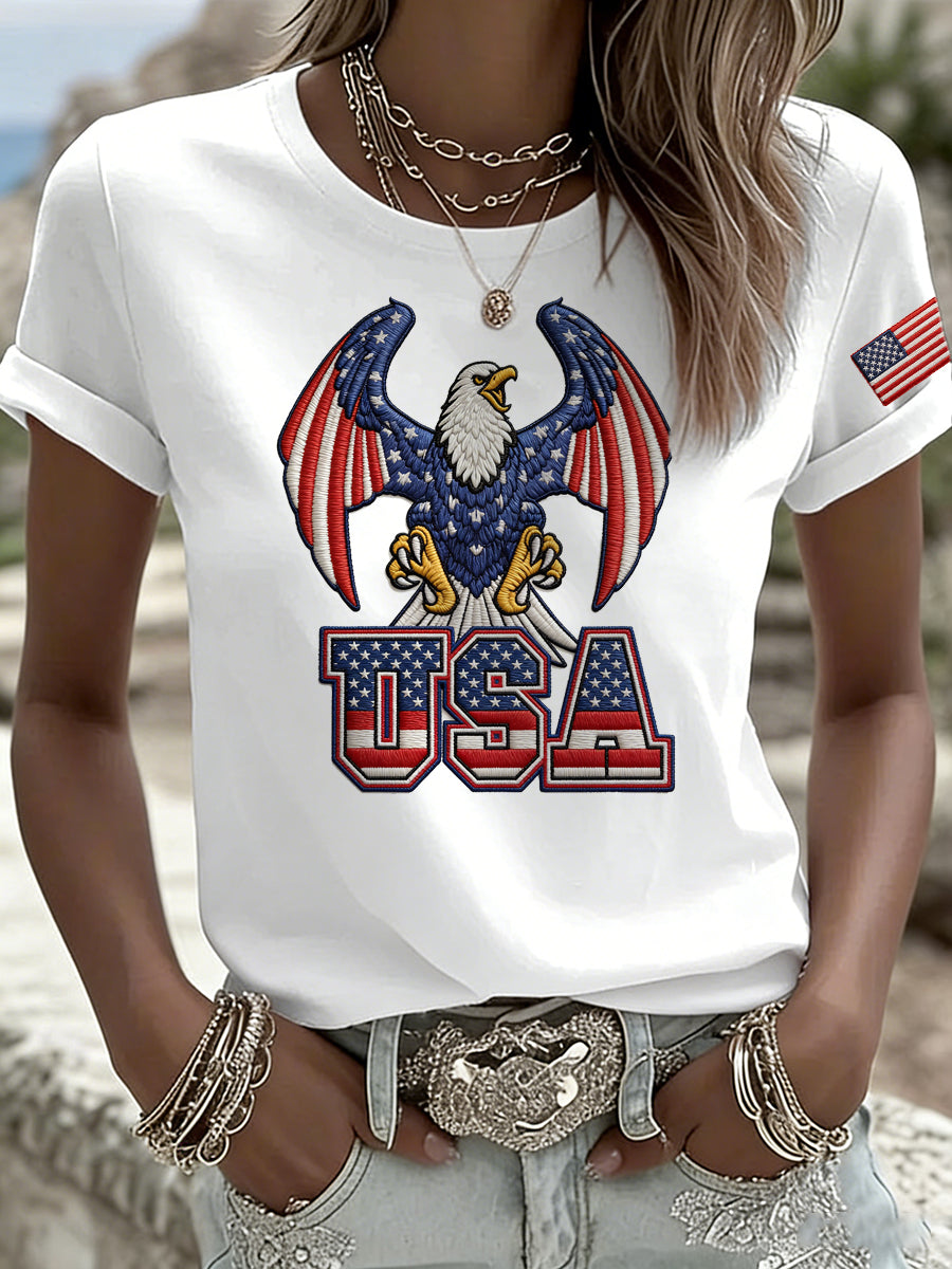 Women's American-Style Printed T-Shirt