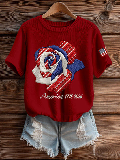 Women's America Floral Tops