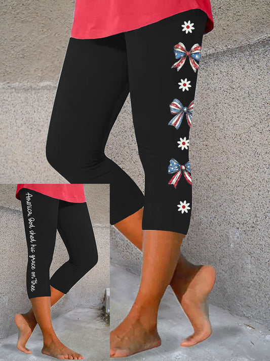 Women's America Bow Leggings