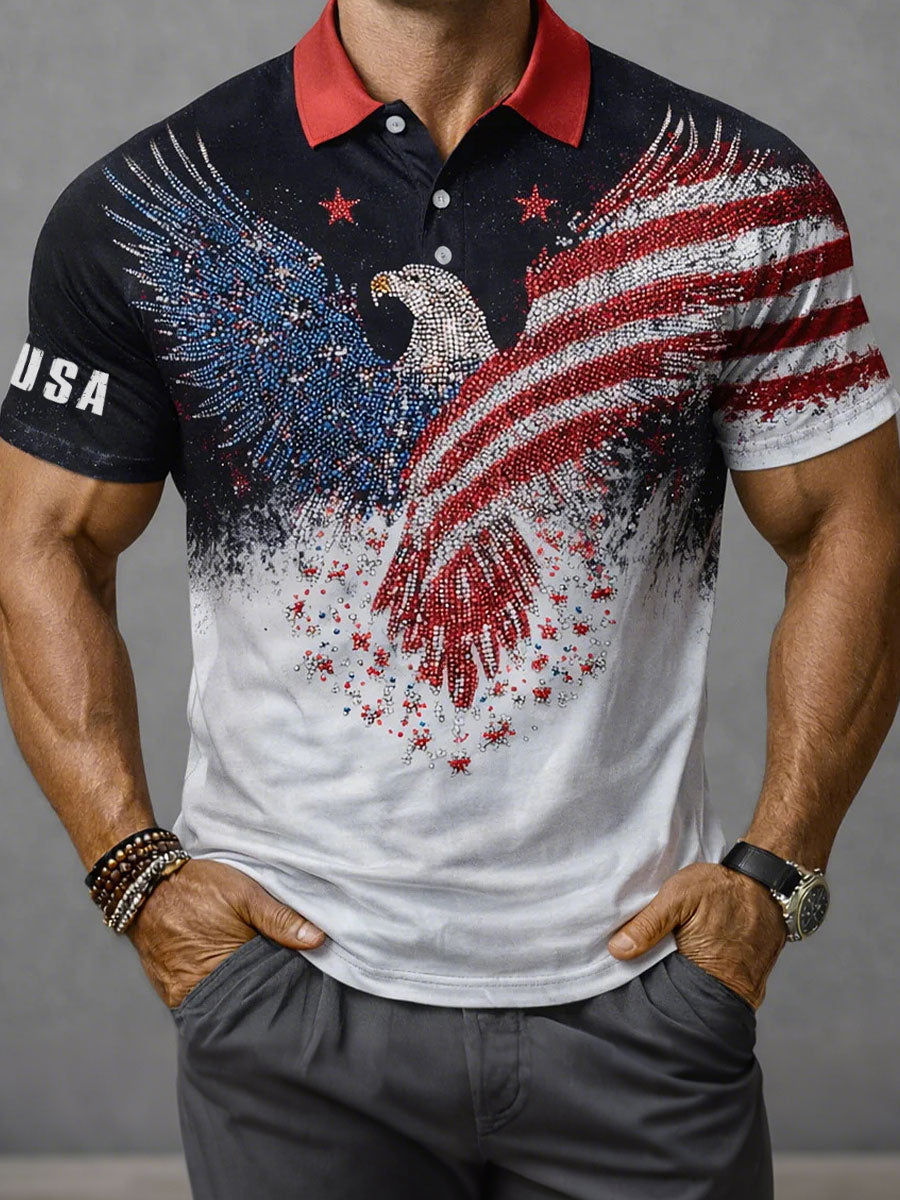 Men's American Flag Eagle Tops