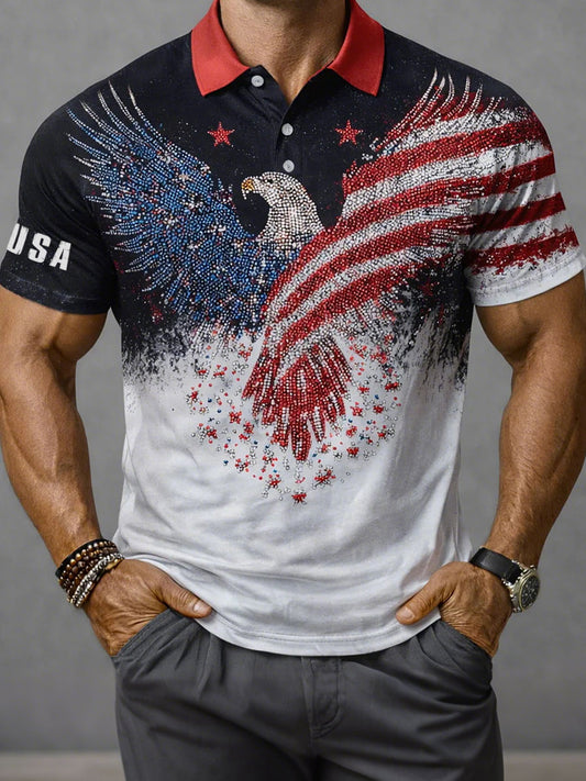 Men's American Flag Eagle Tops