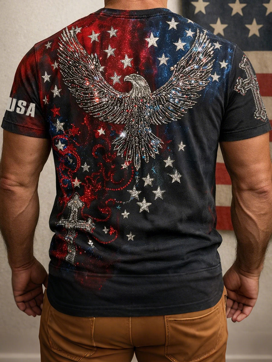 Men's American Flag Eagle T-Shirts