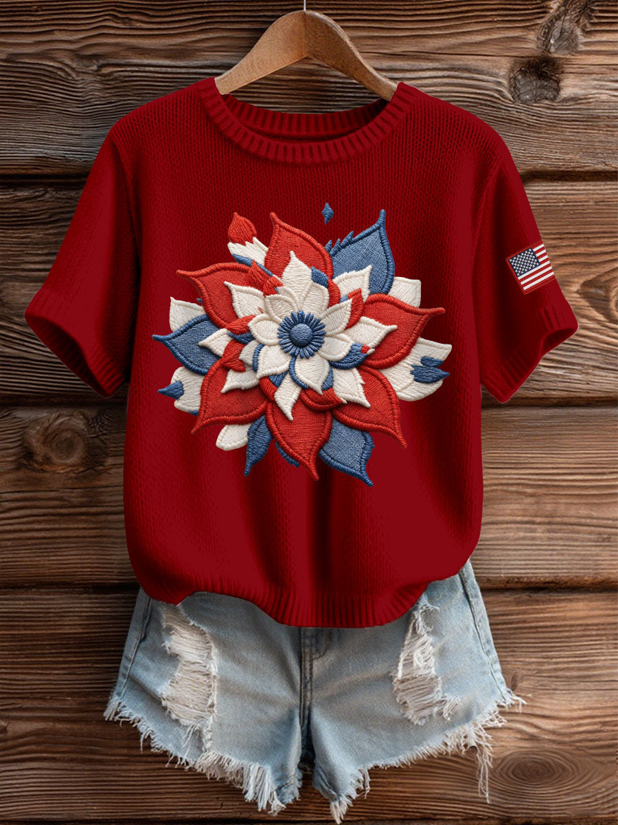 Women's America Floral Tops