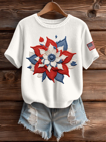 Women's America Floral Tops