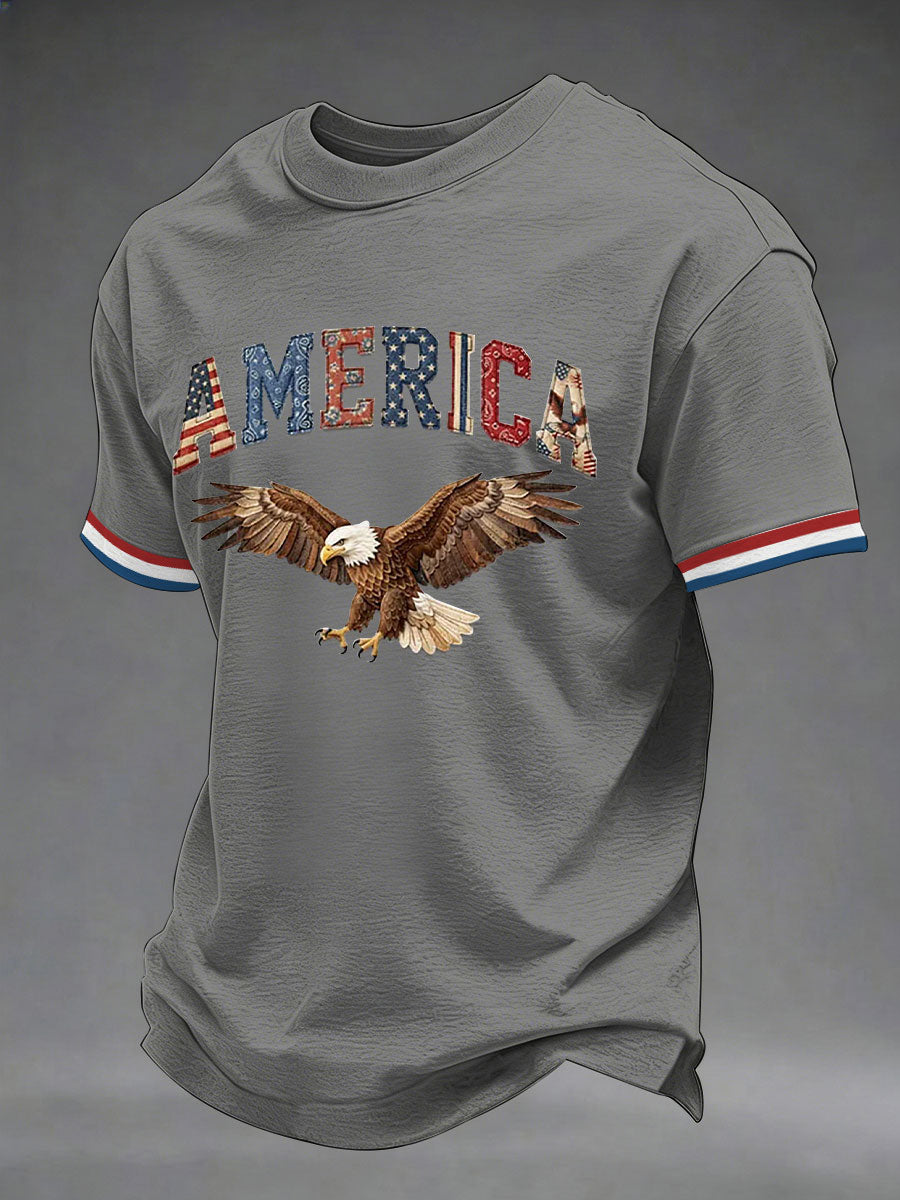 Men's USA 1776-2026 Printed Casual T-Shirt