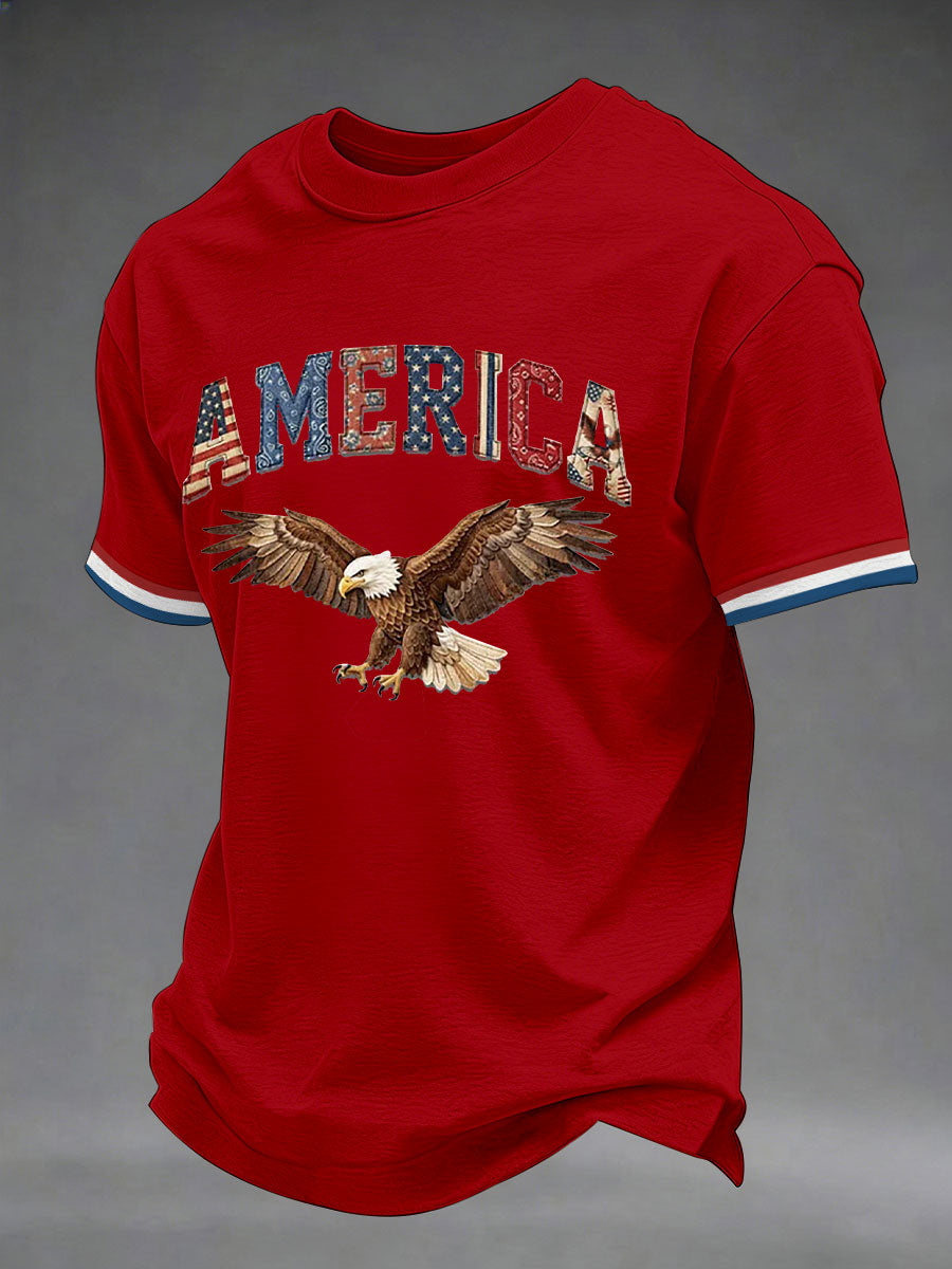 Men's USA 1776-2026 Printed Casual T-Shirt