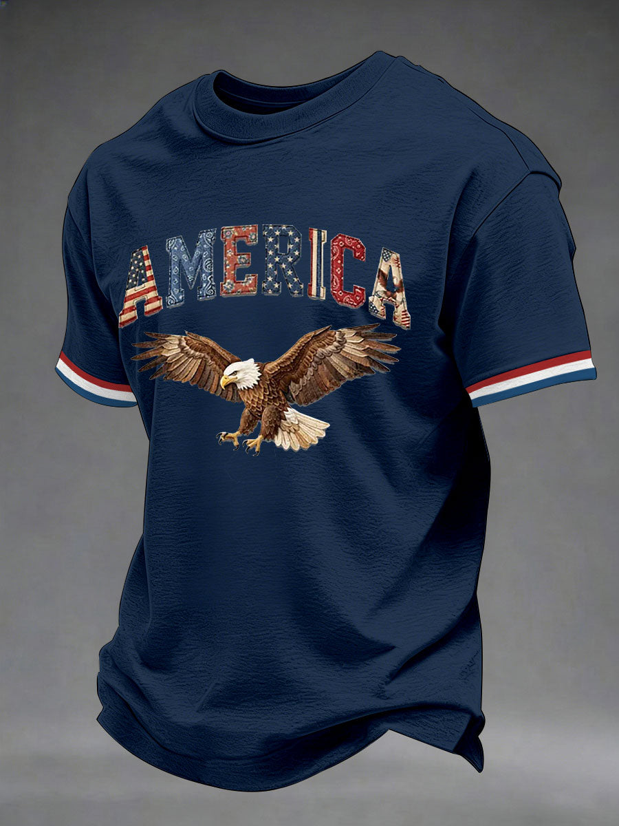 Men's USA 1776-2026 Printed Casual T-Shirt