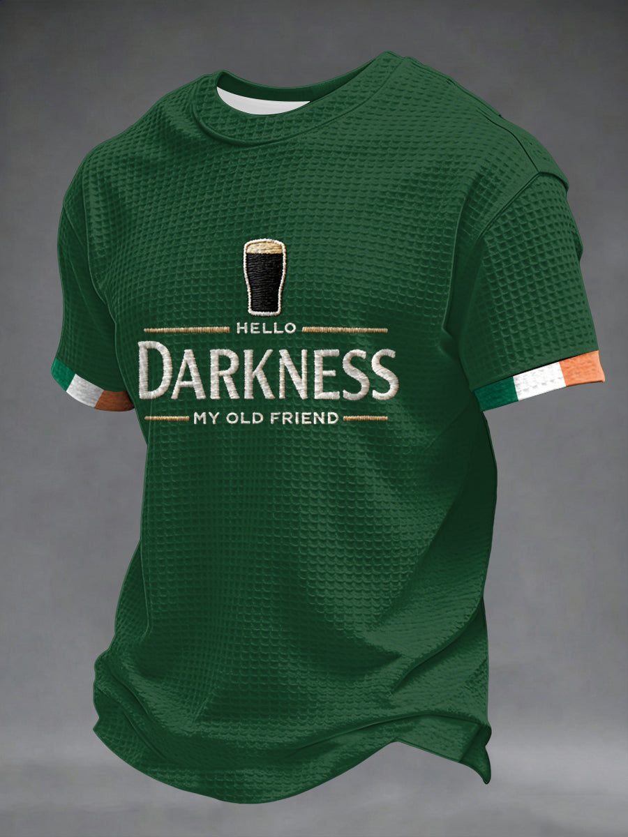 Men's Hello Darkness My Old Friend Waffle Short Sleeves T-shirt